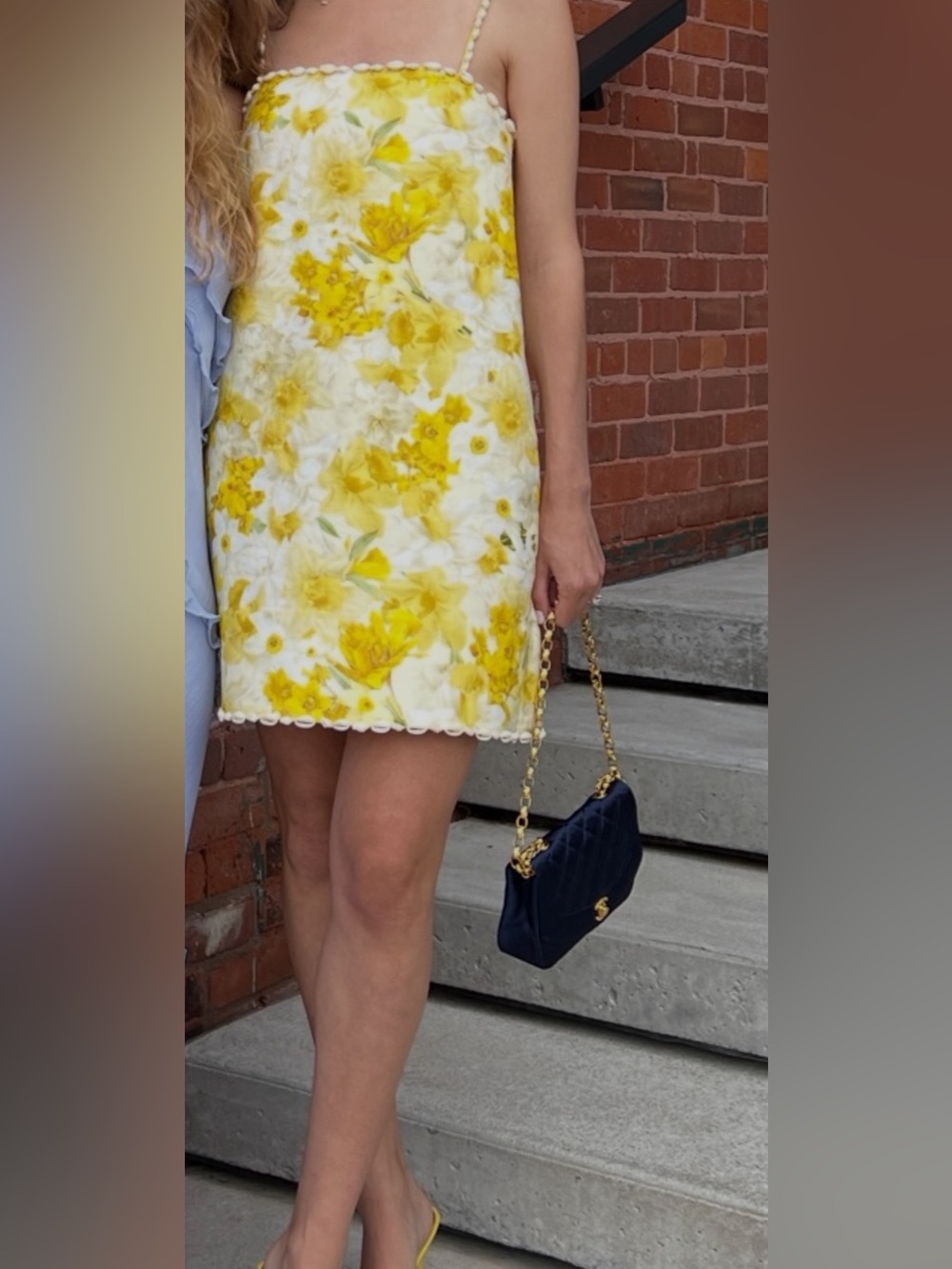 Zimmermann Yellow Floral Spaghetti-Strap Mini Dress